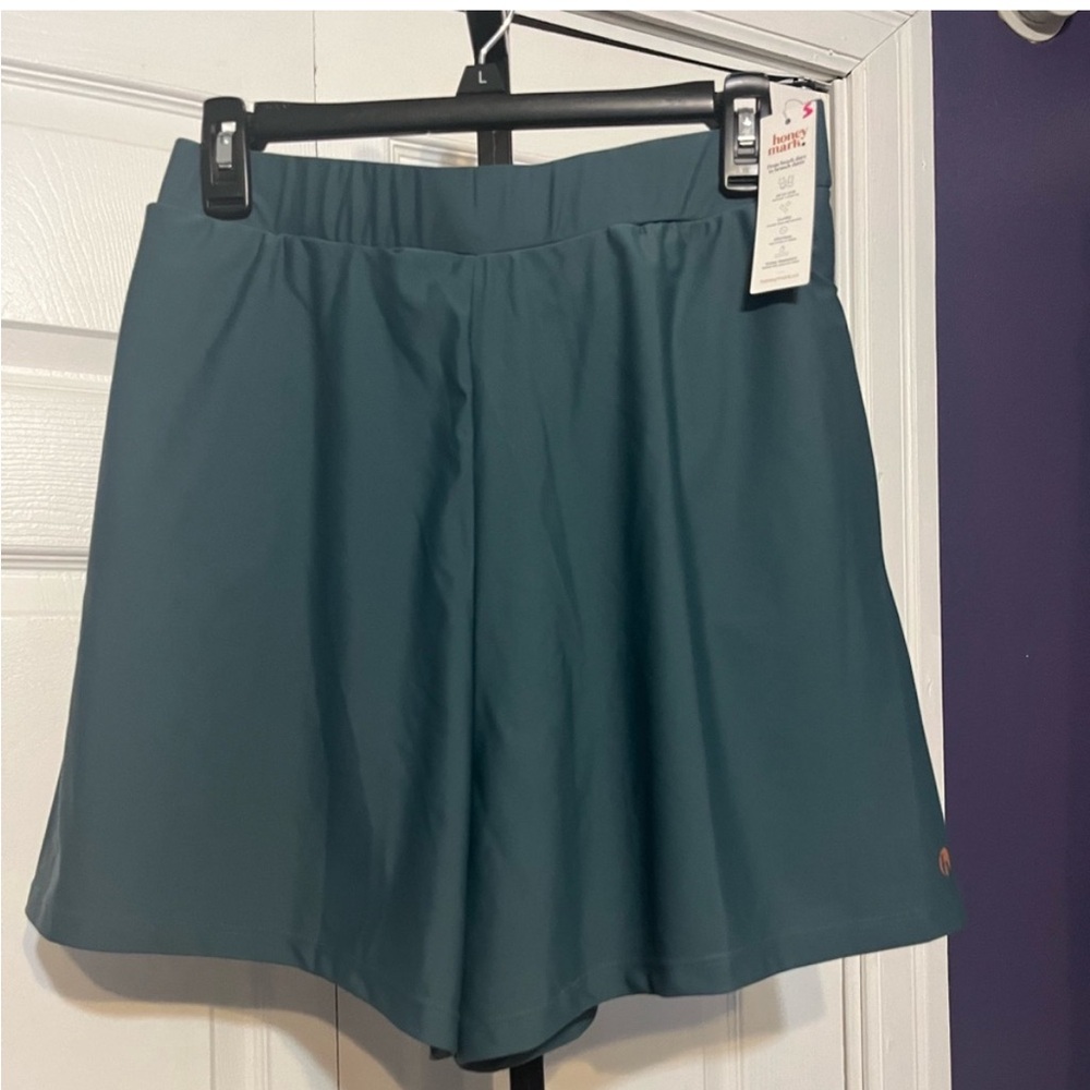 Honey Mark Salty Swim Shorts in Juniper